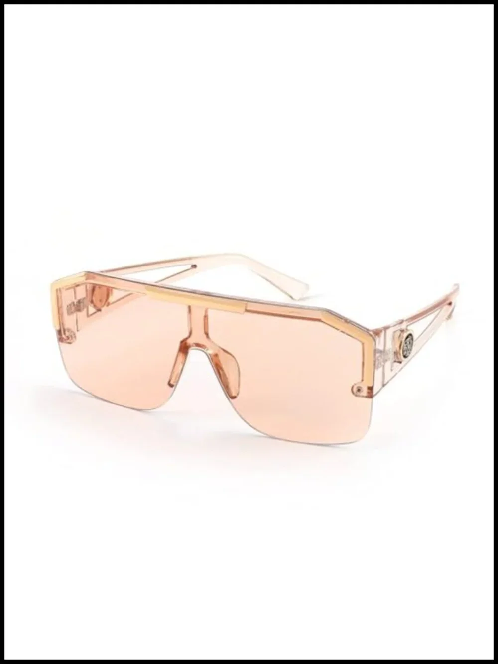 Square Oversized Shield Sunglasses UV400 Protection